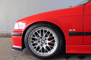 BBS RS 765 Felge in 8x17 ET 47 mit Bridgestone Furanza Reifen in 225/45/17 montiert vorn mit 5 mm Spurplatten Hier auf einem 3er BMW E36 316i (Compact) Details zum Fahrzeug / Besitzer