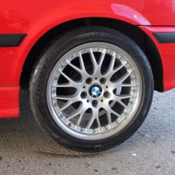 BBS RS 765 Felge in 8x17 ET 47 mit Bridgestone Furanza Reifen in 225/45/17 montiert hinten Hier auf einem 3er BMW E36 316i (Compact) Details zum Fahrzeug / Besitzer