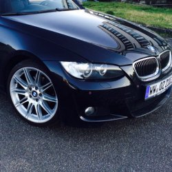 BMW M felge Doppelspei 255 Felge in 9.5x19 ET 27 mit Bridgestone S001 Reifen in 235/35/19 montiert vorn Hier auf einem 3er BMW E92 320i (Coupe) Details zum Fahrzeug / Besitzer