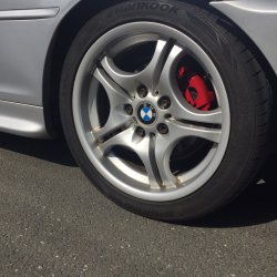 BMW M68 Felge in 8.5x17 ET 50 mit Hankook V12 evo Reifen in 245/40/17 montiert hinten Hier auf einem 3er BMW E46 318i (Cabrio) Details zum Fahrzeug / Besitzer