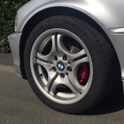 BMW M68 Felge in 7.5x17 ET 41 mit Hankook V12 evo 2 Reifen in 225/45/17 montiert vorn Hier auf einem 3er BMW E46 318i (Cabrio) Details zum Fahrzeug / Besitzer