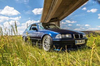 BMW e36 blue coupe - 3er BMW - E36