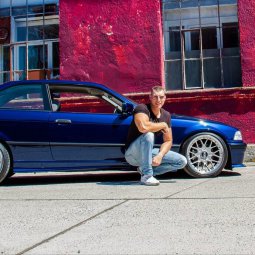 BMW e36 blue coupe - 3er BMW - E36