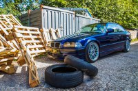 BMW e36 blue coupe