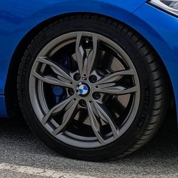 BMW 436M Felge in 7.5x18 ET 45 mit Michelin Pilot Sport 4 Reifen in 225/35/18 montiert vorn mit 12 mm Spurplatten Hier auf einem 2er BMW F22 M235i (Coupe) Details zum Fahrzeug / Besitzer