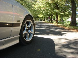 MIM Wheels Sport Felge in 7.5x16 ET 35 mit Dunlop sport a1 Reifen in 205/50/16 montiert vorn mit 5 mm Spurplatten Hier auf einem 3er BMW E36 316i (Compact) Details zum Fahrzeug / Besitzer