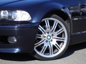 BMW LM Rad Syling 67 Felge in 8x19 ET 47 mit Continental Sport Contact M3 Reifen in 225/40/19 montiert vorn mit 20 mm Spurplatten Hier auf einem 3er BMW E46 330i (Coupe) Details zum Fahrzeug / Besitzer