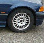 BMW  Felge in 7.5x15 ET  mit Hankook Winterrder Reifen in 205/65/15 montiert vorn Hier auf einem 3er BMW E36 318i (Cabrio) Details zum Fahrzeug / Besitzer