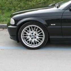 BMW  Felge in 7x17 ET 47 mit Bridgestone  Reifen in 205/50/17 montiert hinten Hier auf einem 3er BMW E46 330i (Coupe) Details zum Fahrzeug / Besitzer
