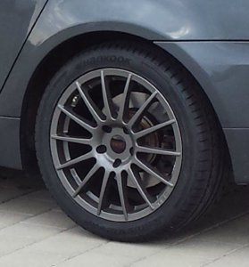 ASA Felgen AS2 dark-gray Felge in 8x18 ET 20 mit Hankook Ventus V12 evo2 K120 XL UHP Reifen in 245/40/18 montiert hinten Hier auf einem 5er BMW E60 530d (Limousine) Details zum Fahrzeug / Besitzer