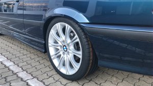 BMW M135 Felge in 8.5x18 ET 50 mit Dunlop SportMaxx RT2 Reifen in 255/35/18 montiert hinten Hier auf einem 3er BMW E36 328i (Cabrio) Details zum Fahrzeug / Besitzer