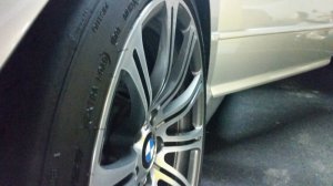 BMW M220 Doppelspeiche Felge in 9.5x19 ET 23 mit Michelin Pilot Sport Cup + Reifen in 265/35/19 montiert hinten mit 15 mm Spurplatten und mit folgenden Nacharbeiten am Radlauf: gebrdelt und gezogen Hier auf einem 3er BMW E46 M3 (Coupe) Details zum Fahrzeug / Besitzer