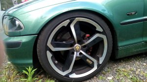 Dotz Hanzo Felge in 8.5x18 ET 35 mit Dunlop SP SPORT MAXX TT Reifen in 225/40/18 montiert vorn Hier auf einem 3er BMW E46 320i (Limousine) Details zum Fahrzeug / Besitzer