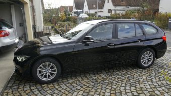 BMW V-Speiche 390 Felge in 7x16 ET 31 mit Michelin Alpin 5 Reifen in 205/60/16 montiert hinten Hier auf einem 3er BMW F31 320i (Touring) Details zum Fahrzeug / Besitzer