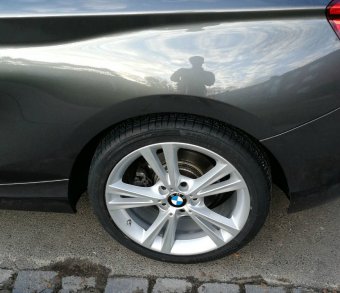 BMW Doppelspeiche 385 Felge in 7.5x18 ET 45 mit Continental Continental Contisportcontact 5 Reifen in 225/40/18 montiert hinten Hier auf einem 1er BMW F21 116d (3-trer) Details zum Fahrzeug / Besitzer