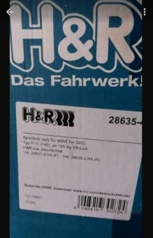 H&R Tieferlegungsfedern BMW 128ti - Biete - BMW Teile / Tuning / Zubehr - 1047585_bmw-syndikat_bild