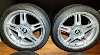 Borbet Styling 125 Felge in 8.5x18 ET 50 mit Bridgestone  Reifen in 255/35/18 montiert hinten Hier auf einem 3er BMW E46 330i (Limousine) Details zum Fahrzeug / Besitzer