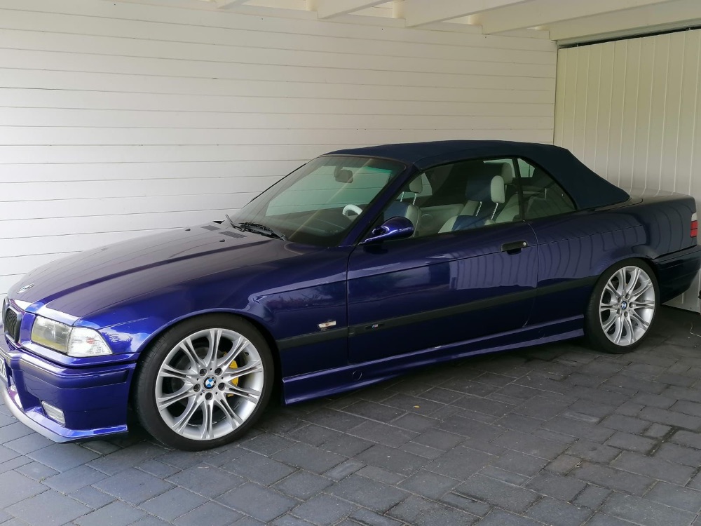 BMW E36 328i Cabrio individual velvet-blue-metalli - 3er BMW - E36