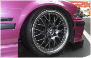 BMW Styling 42 Felge in 7.5x17 ET 41 mit Nankang  Reifen in 205/40/17 montiert vorn mit 10 mm Spurplatten Hier auf einem 3er BMW E36 320i (Limousine) Details zum Fahrzeug / Besitzer
