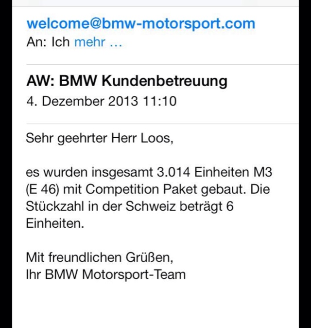 Competition M3 - 3er BMW - E46