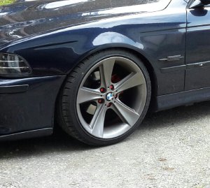 BMW Styling 128 Felge in 8.5x19 ET 18 mit - NoName/Ebay - Imperial Reifen in 235/35/19 montiert vorn mit 15 mm Spurplatten Hier auf einem 5er BMW E39 523i (Touring) Details zum Fahrzeug / Besitzer
