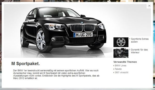BMW-News-Blog: Erste Bilder: Das M Sportpaket fr den neuen 1er - BMW-Syndikat
