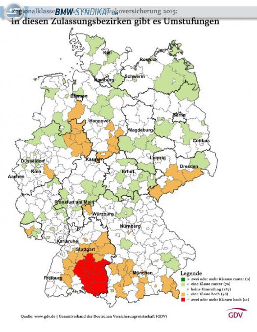 Kfz Versicherung 15 Anderungen In Der Regionalstatistik Und Dem Typklassen Verzeichnis Magazin News Blog Zum Thema Bmw Und Tuning