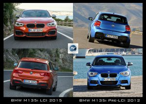 BMW-News-Blog: BMW M135i (F20/F21): Vergleich Pre-LCI vs. LCI 2015