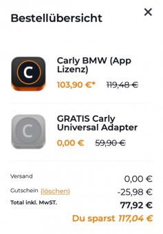 BMW-News-Blog: Black Friday: 25% Rabatt und Gratis Carly Adapter - BMW-Syndikat