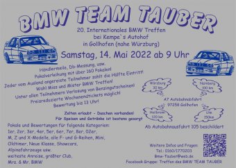 20. Int.BMW Treffen des Bmw Team Tauber in Gollhof -  - 1039119_bmw-syndikat_bild