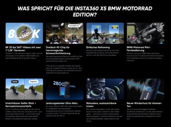 BMW-News-Blog: Insta360 X5 BMW Motorrad Edition: 8K-360-Kamera - gebaut fr die Strae