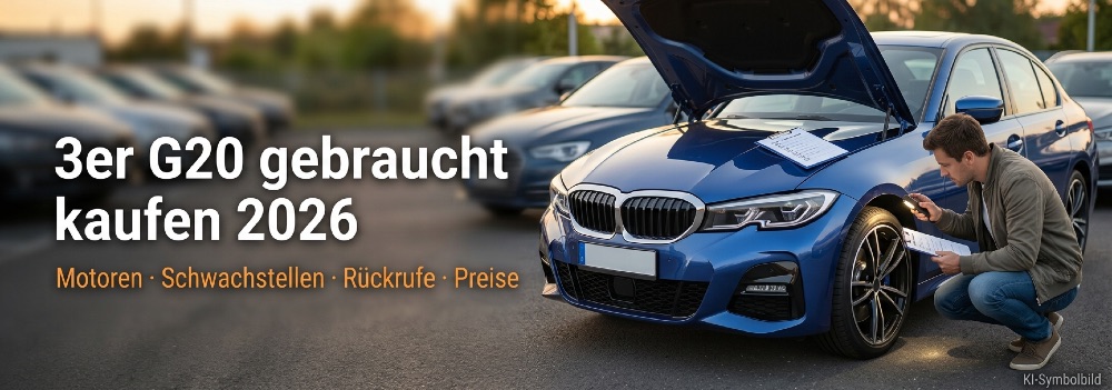 BMW 3er G20 gebraucht kaufen 2026: Schwachstellen, R�ckrufe und Preise per FIN pr�fen.